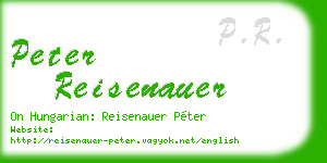 peter reisenauer business card